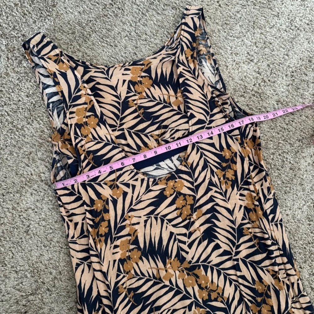 Free People Navy Combo Tropical Two-fer Mini Dress size Small - Picture 10 of 12